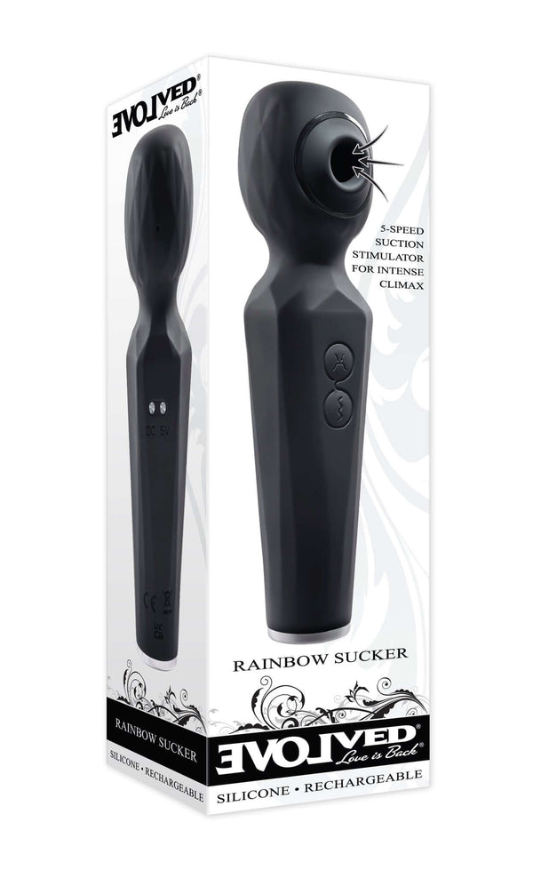 Evolved Rainbow Sucker Wand Vibrator