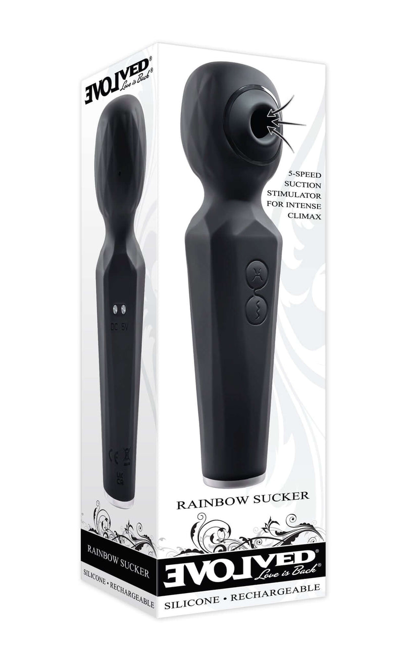 Evolved Rainbow Sucker Wand Vibrator
