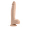 Evolved Full Monty light skin tone realistic vibrating dildo with suction base