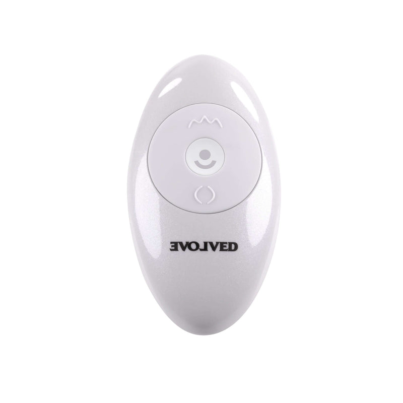 Remote control for Evolved Full Monty vibrating dildo with dual action settings
