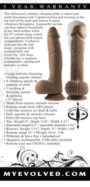 Evolved Full Monty Dark Skin Tone Dildo with 7-speed vibrating and thrusting features, realistic design, and remote control by Evolved Novelties