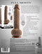 Evolved Full Monty Dark Skin Tone Dildo packaging showcasing realistic design, textured details, and multi-functional features with remote control