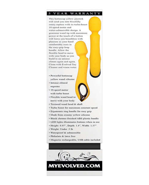 Evolved Novelties Evolved Buttercup Yellow Wand Massager at $59.99