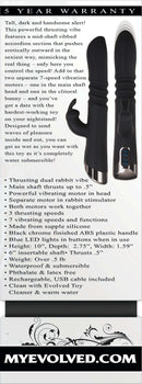 Evolved Novelties Evolved Rapid Rabbit Black Vibrator at $69.99