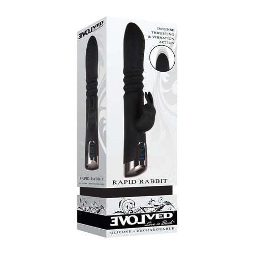 Evolved Novelties Evolved Rapid Rabbit Black Vibrator at $69.99