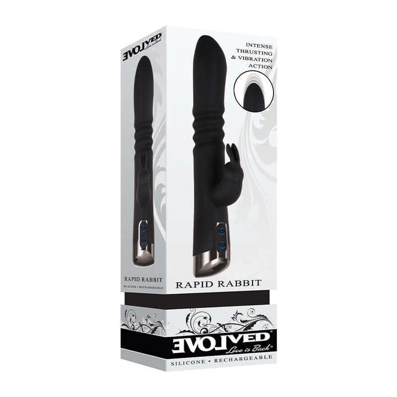 Evolved Novelties Evolved Rapid Rabbit Black Vibrator at $69.99