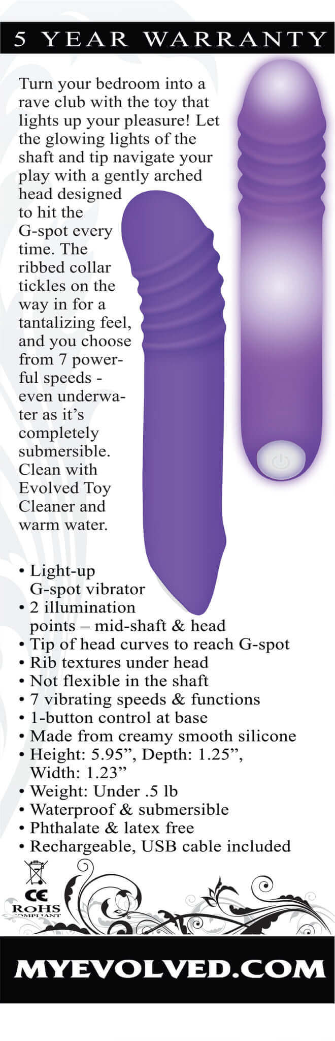 Evolved Novelties Evolved The G-Rave Purple Vibrator at $34.99