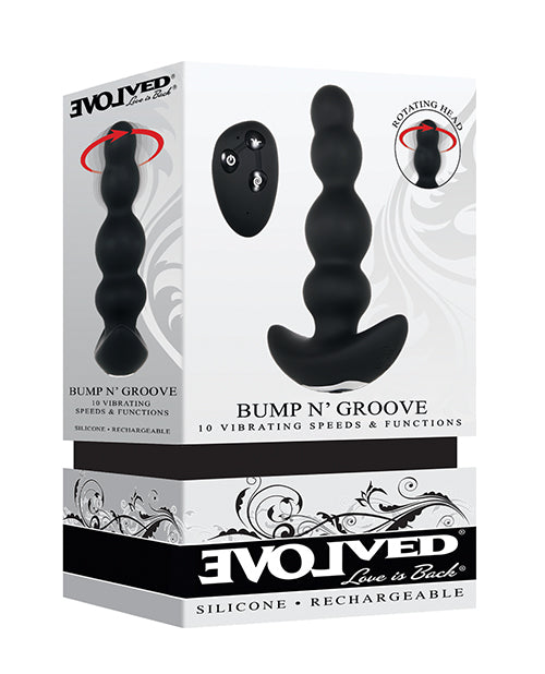 Evolved Novelties Evolved Bump N Groove Black Anal Vibrator at $69.99