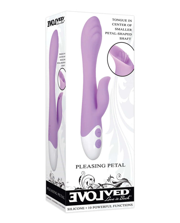 Evolved Novelties Evolved Pleasing Petal Rabbit Style Vibrator at $59.99