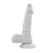 Selopa Erection Rings displayed on a realistic dildo, showcasing varying levels of snug, tight, and intense support for enhanced erections.