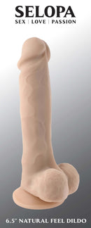 Evolved 6.5-Inch Natural Feel Dildo with Dual-Layer Design in Light Skin Tone Beige - Selopa