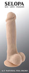 Evolved 6.5-Inch Natural Feel Dildo with Dual-Layer Design in Light Skin Tone Beige - Selopa