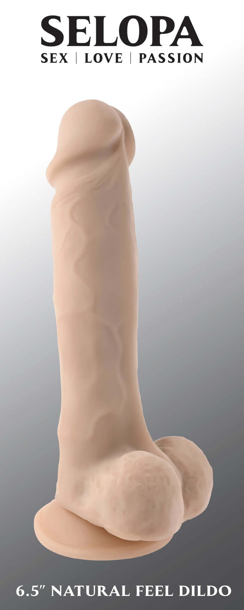 Evolved 6.5-Inch Natural Feel Dildo with Dual-Layer Design in Light Skin Tone Beige - Selopa