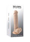 Evolved 6.5-Inch Natural Feel Dildo in light skin tone beige by Selopa in packaging