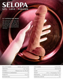 Evolved 6.5-Inch Natural Feel Dildo in Dark Skin Tone Brown from Selopa showcasing lifelike realism and dual-layered material for authentic pleasure.