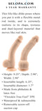 Selopa 7-Inch Natural Feel Flexskin Dildo with flexible metal rod and realistic TPE design for lifelike pleasure.