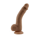 Selopa 7-Inch Natural Feel Flexskin Dildo in Dark Skin Tone with Flexible Metal Rod and Realistic Texture from Evolved Novelties