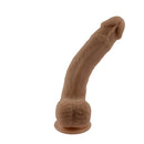 Selopa 7-Inch Natural Feel Flexskin Dildo - Realistic Dark Skin TPE Dildo with Flexible Rod