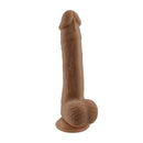 Selopa 7-Inch Flexible Realistic TPE Dildo in Dark Skin Tone with Suction Cup Base