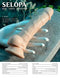 Selopa 6-Inch Light Skin Dildo with Vein Textures and Crowned Head on Display