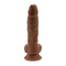 Selopa 6-Inch Dark Skin Dildo with Realistic Texture and Suction Cup Base from Evolved Novelties