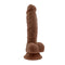 Selopa 6-Inch Dark Skin Dildo with Realistic Texture and Suction Cup Base for Lifelike Pleasure