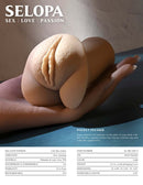 Evolved Novelties Selopa Pocket Pleaser Light, stretchy stroker with lifelike vaginal entry and penis ring, made from phthalate-free TPE for safe use