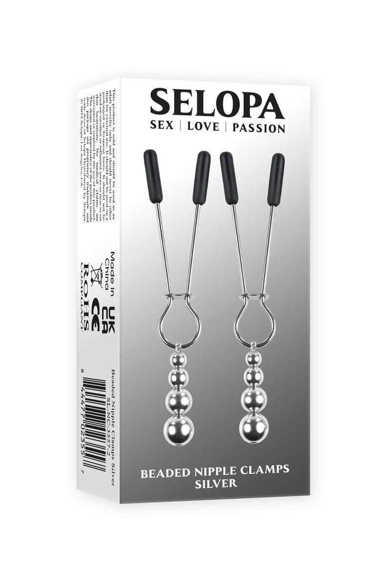 SELOPA BEADED NIPPLE CLAMPS SILVER-2