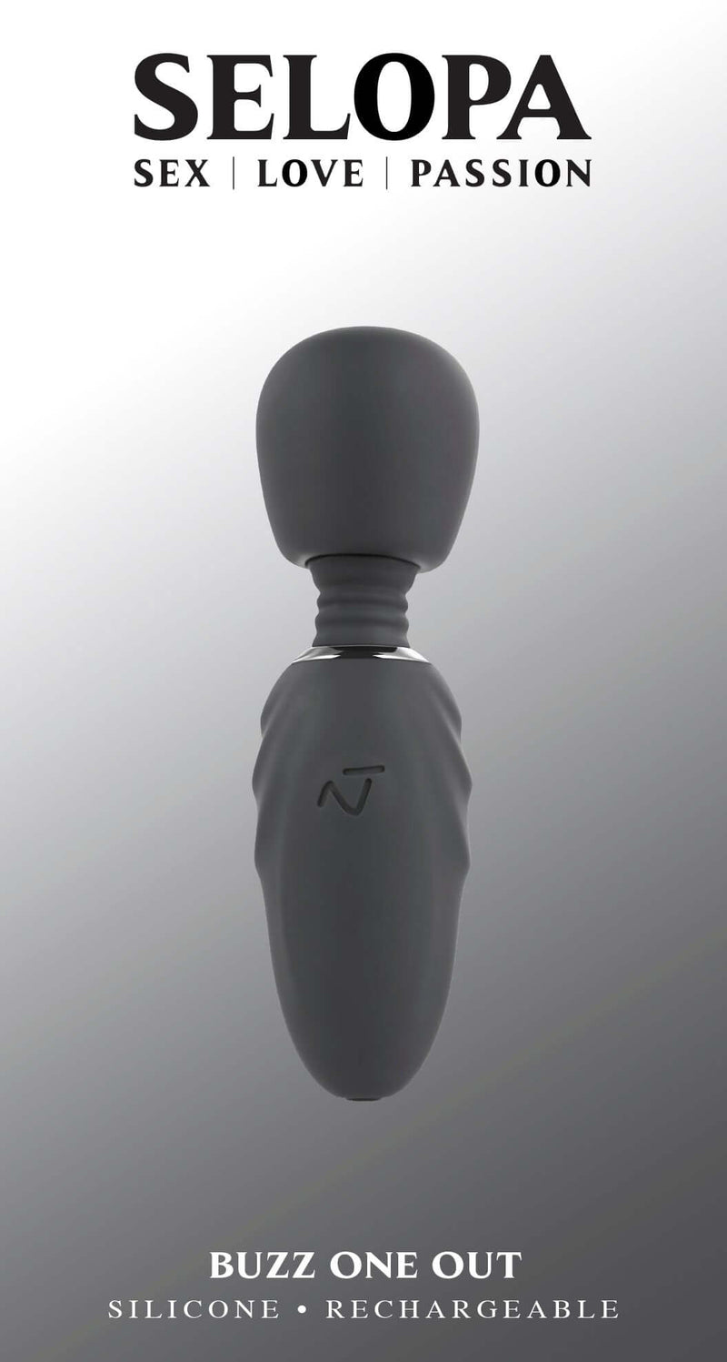Selopa Buzz One Out Massager, a silicone rechargeable mini wand for intimate pleasure by Evolved Novelties.