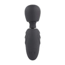 Selopa Buzz One Out Massager by Evolved Novelties in black, featuring a flexible round head and textured handle for targeted vibrations.