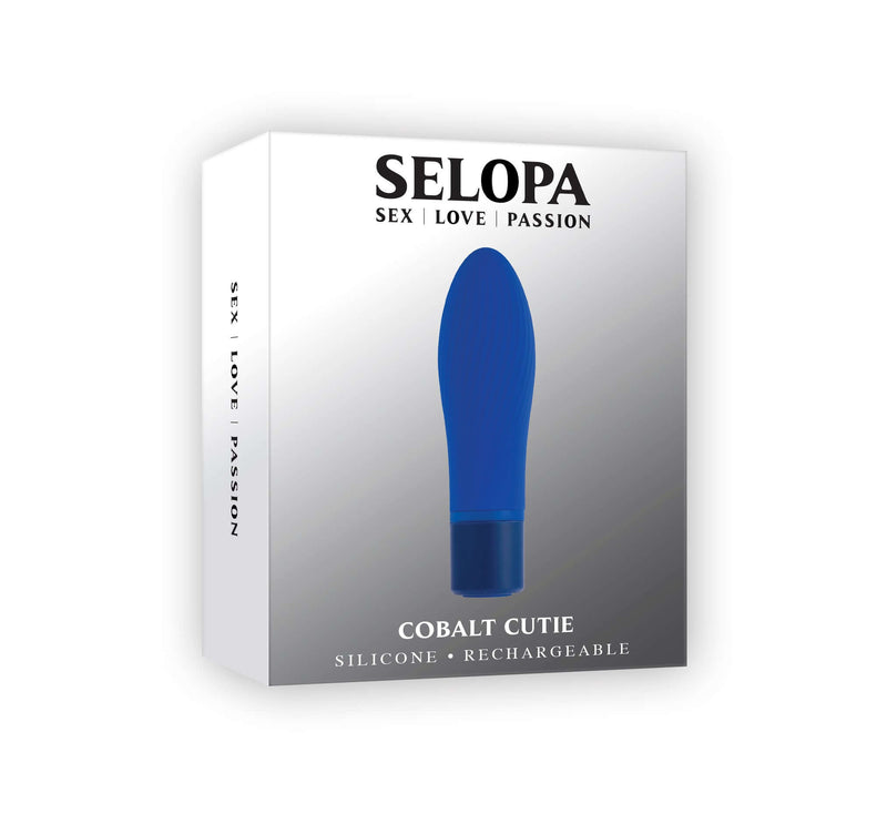 Selopa Cobalt Cutie Mini Rechargeable Bullet Vibrator Packaging