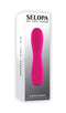 Selopa Razzle Dazzle Pink Vibrator in packaging from Evolved Novelties with quilted texture designed for sensational pleasure.