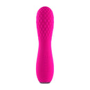 Selopa Razzle Dazzle Pink Vibrator from Evolved Novelties with quilted texture and flexible shaft.