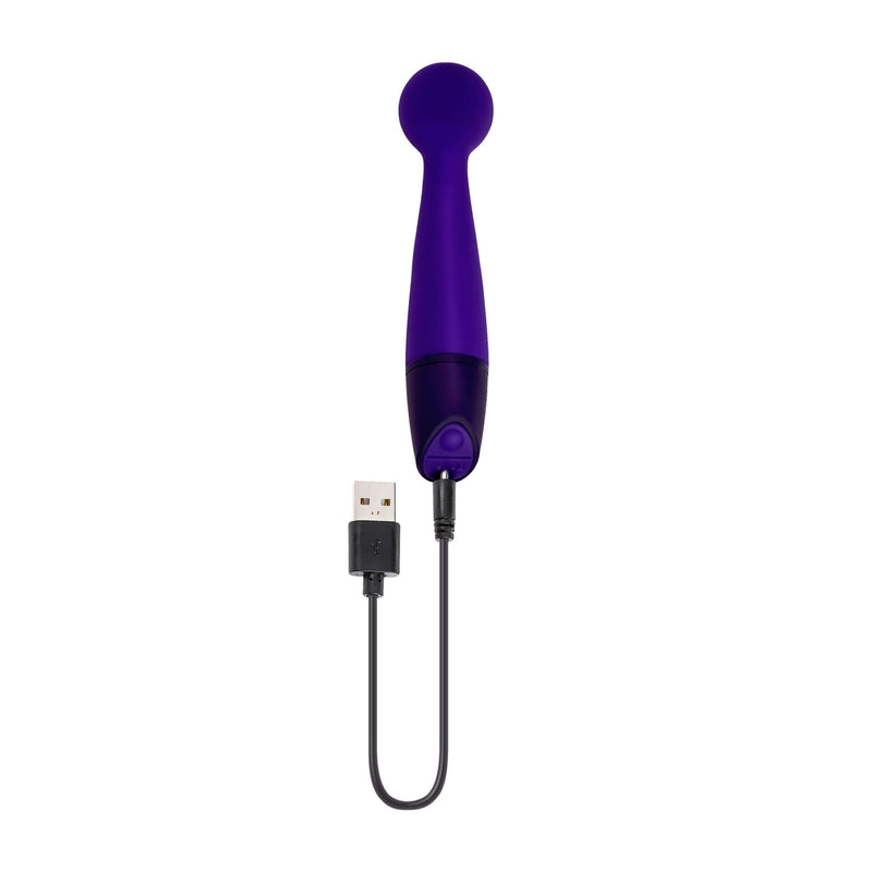 Selopa Love, Sex, Passion Gumball Wand Vibrator with Round Head and USB Charging Cable for Targeted Pleasure and Comfort.