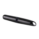 Sleek black chrome dual-ended bullet vibrator with lipstick-shaped and rounded tips by Selopa Buzz Buddy