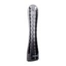 Selopa Silverado Vibrator with textured chrome design and smooth bulbous tip, offering 3 speeds and 7 patterns for customizable pleasure.