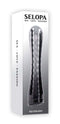 Selopa Silverado Vibrator in its sleek packaging showing the stylish and textured chrome design for enhanced intimate pleasure.
