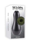 Selopa Kingpin black and green stroker with vibrating ring in packaging by Evolved Novelties.