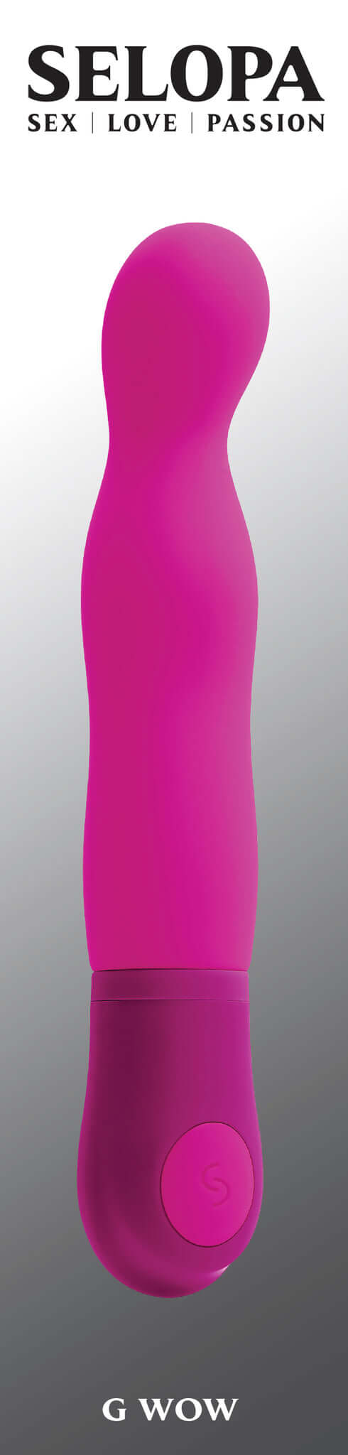 Selopa G Wow pink G-spot vibrator by Evolved Novelties with a flexible, bulbous design for precise G-spot stimulation.