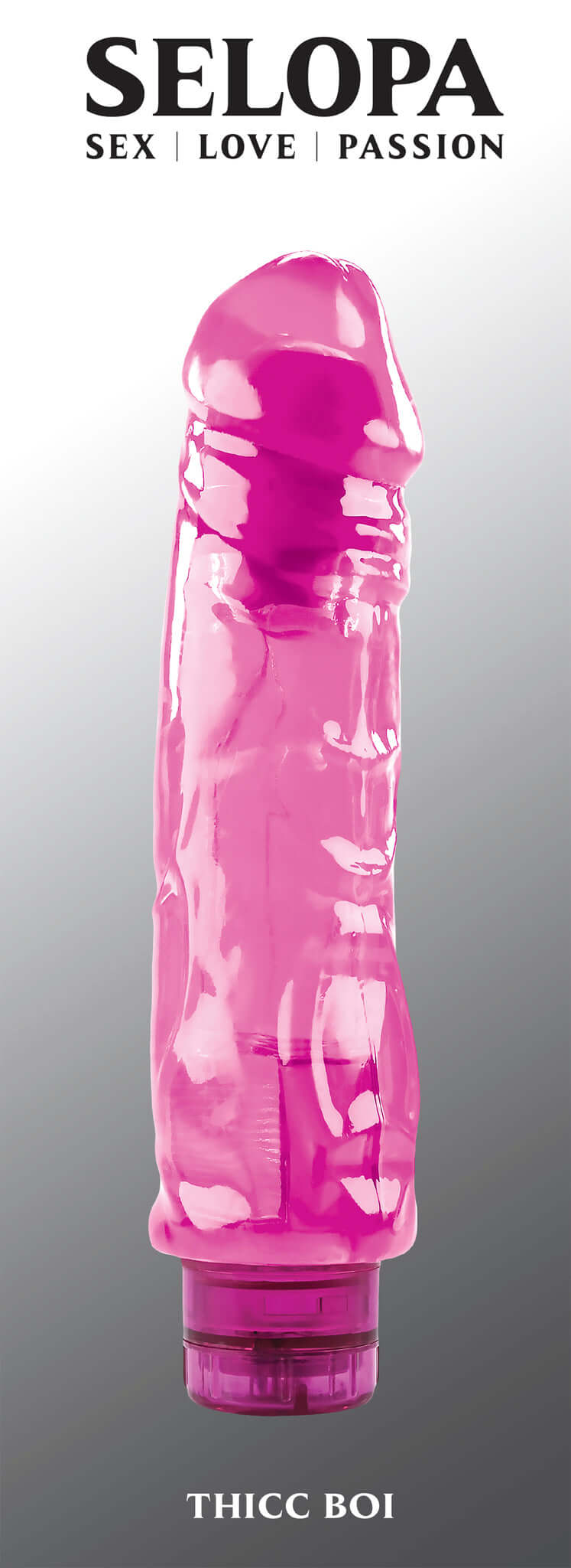 Selopa Thicc Boi Realistic Pink Vibrator with lifelike textures for intense pleasure and realism