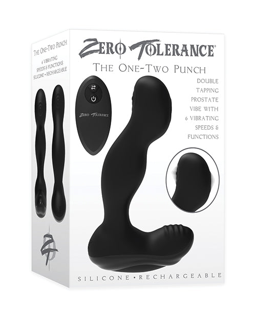 Evolved Novelties Zero Tolerance The One-Two Punch Prostate Vibe Black at $99.99