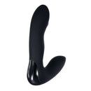 Black silicone prostate vibrator designed for targeted P-Spot stimulation and intense pleasure.