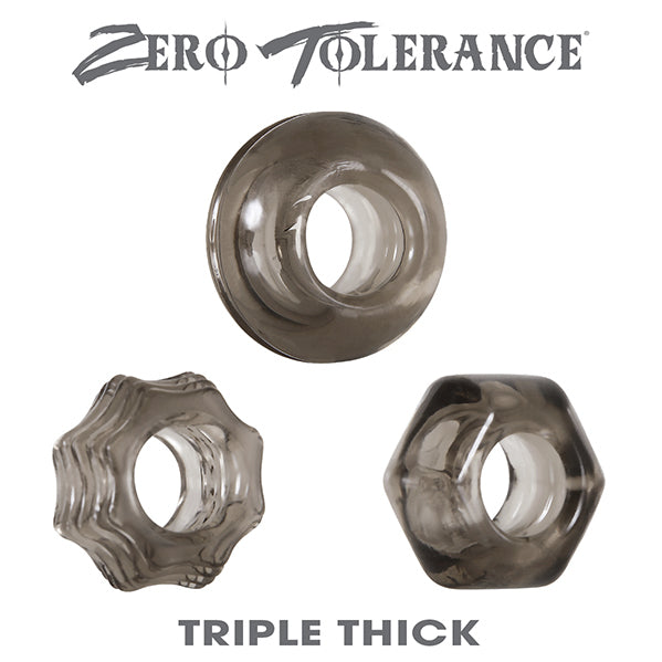 Evolved Novelties Triple Thick Cock Ring Trio at $5.99