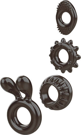 Evolved Novelties Ring My Bell 4 Piece Cock Ring Set at $7.99