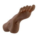 Realistic foot stroker with lifelike toes and smooth heel for foot fetish pleasure from Zero Tolerance Pussy Footin Dark Stroker Combo.