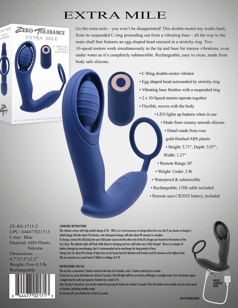 Zero Tolerance Extra Mile Vibrating Cock Ring Zero Tolerance Extra Mile Vibrating Cock Ring
