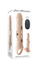 Zero Tolerance Big Boy Extender in light skin tone with remote control, featuring multiple speeds for enhanced pleasure.