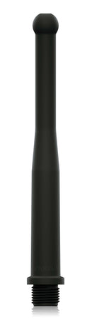 Perfect Fit Brand Ergoflo 8-Inch Flex Tip Nozzle in black, designed for enhanced intimate cleansing and compatibility with most shower hoses.