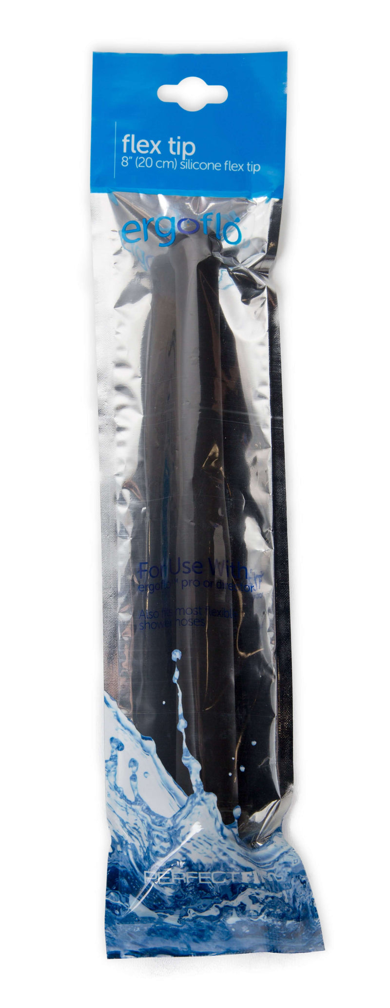 Perfect Fit Brand Ergoflo 8-Inch Flex Tip Nozzle in packaging for intimate cleansing routines.