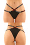 Fantasy Lingerie Vibes Fuck Off Panty and Thong 2 Pack Black S/M from Fantasy Lingerie at $18.99